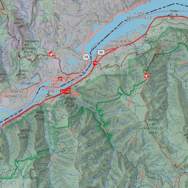 A sample Forest Service map